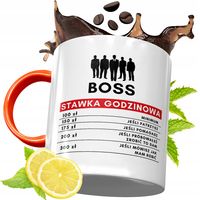 Kubek Pomarańczowy Dla Szefa Prezent Z Nadrukiem Ze Zdjęciem