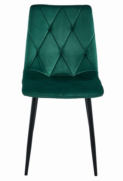 Krzesło LIBRA - ciemna zieleń aksamit / nogi czarne x 4 zdjęcie 2