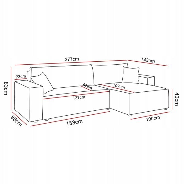 Nowoczesny Narożnik POSO Funkcja spania + pojemnik na pościel. zdjęcie 2