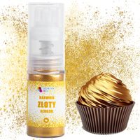 BARWNIK SPOŻYWCZY ZŁOTY BROKAT W SPRAYU PYŁEK Z POMPKĄ JADALNY