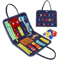 TABLICA MANIPULACYJNA SENSORYCZNA MONTESSORI NAUKA UBIERANIA TRENING RĄCZEK