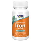 NOW Foods Iron Żelazo 36mg 90 kaps. ANEMIA, HEMOGLOBINA, ODPORNOŚC, ENERGIA