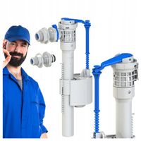 ZAWÓR NAPEŁNIAJACY do spłuczki CERSANIT 1/2 + 3/8 UNIWERSALNY|BOCZNY|CICHY