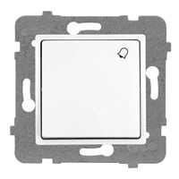 PRZYCISK DZWONEK BIAŁY ROSA - E+PL-58883