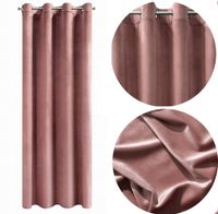 ZASŁONA WELUROWA VELVET PRZELOTKI 140X250 RÓŻOWA