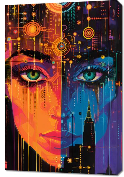 Obraz 60x90cm Cyfrowa Psyche zdjęcie 1