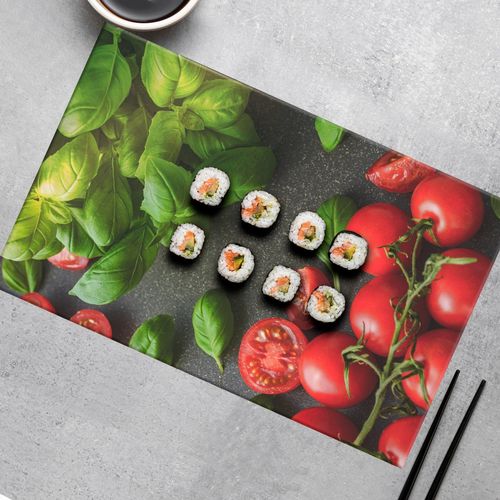 SZKLANA DESKA NA KUCHENKĘ 60x52 059A POMIDORY na Arena.pl