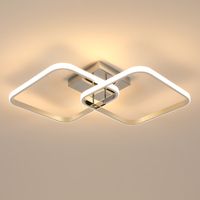 LAMPA SUFITOWA LED WISZĄCA CHROMOWANA KWADRATOWA NOWOCZESNA DO SALONU 42W,…