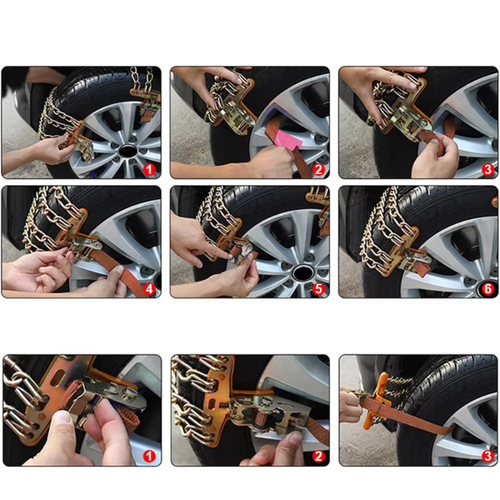 ULTRA MOCNE PROFESJONALNE ŁAŃCUCHY ŚNIEGOWE ZIMOWE 4 SZT. UNIWERSALNE STAL na Arena.pl