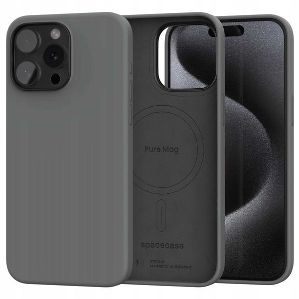 Spacecase Pure Mag Iphone 15 Pro Max Gray zdjęcie 4