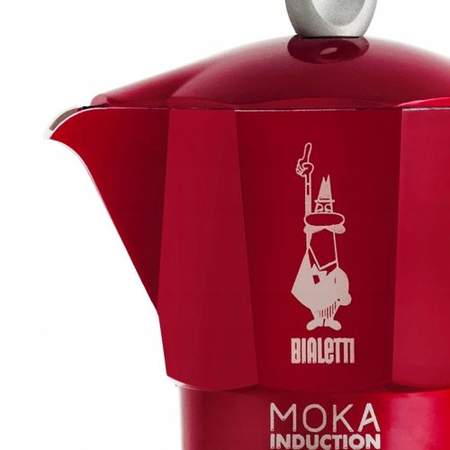 Kawiarka MOKA INDUCTION 4tz espresso RED czerwona BIALETTI indukcja na Arena.pl