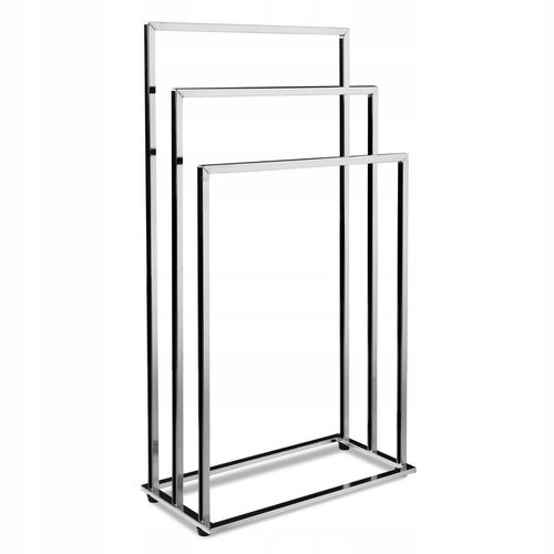 STOJAK NA RĘCZNIKI ŁAZIENKOWE WIESZAK PODŁOGOWY 3 POZIOMOWY CHROMOWANY na Arena.pl