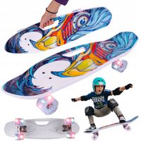 DESKOROLKA FISZKA Z UCHWYTEM W DECKU DLA DZIECI ŚWIECĄCE KOŁA LED