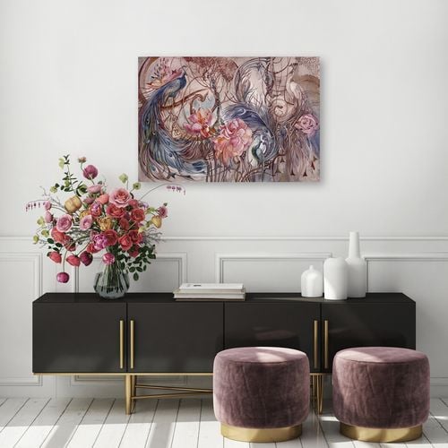 Obraz na płótnie, Magiczny paw 60x40 na Arena.pl