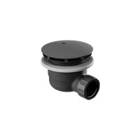 Vert syfon do brodzika czarny 90 mm z pokrywą, czarny mat