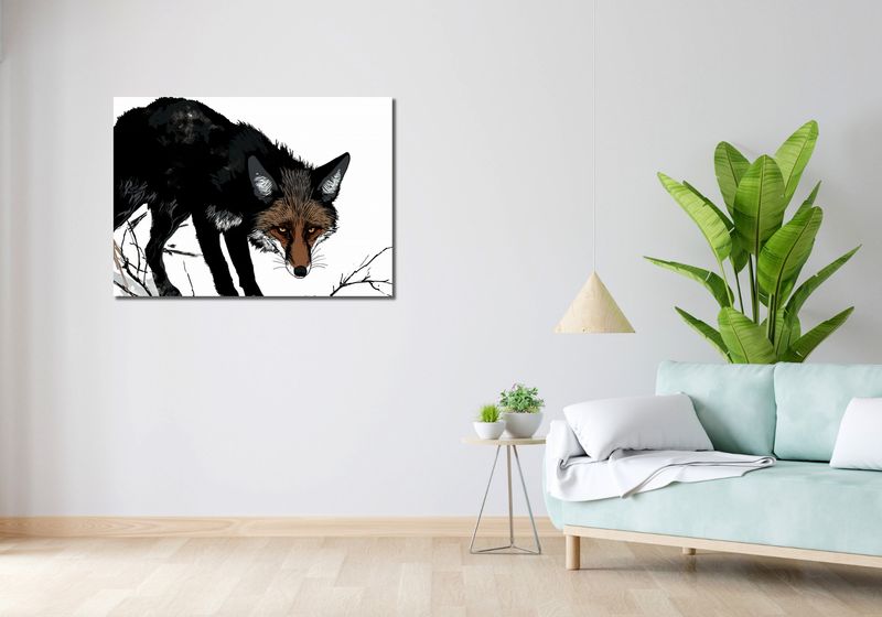 Obraz 100x70cm Nieufny Lis zdjęcie 2