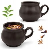 Komplet 2x KUBEK kamionkowy DO GRZAŃCA na grzane wino piwo zestaw do wina