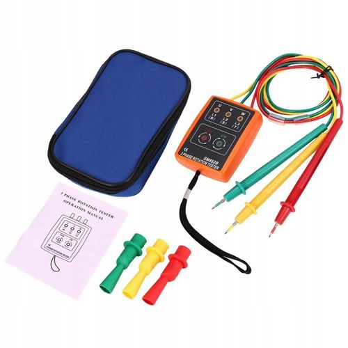 Miernik tester kolejności faz rotacji fazomierz 3-Fazowy AC SM852B 60V~600V na Arena.pl