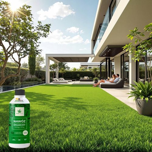 Naturalny nawóz organiczny 1 l użyźnia glebę wiosenny do trawy i krzewów na Arena.pl