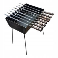 Mangal Grill Walizka na 8 Szampury. Szpiculce premium w zestawie.