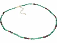 ELEGANCKI POZŁACANY SREBRNY NASZYJNIK AWENTURYN TURMALIN CIERPLIWOŚĆ SPOKÓJ