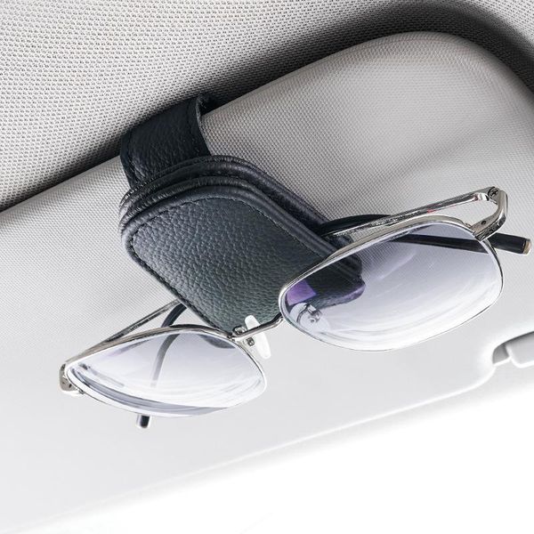 1 Szt. Uchwyt Samochodowy TSG-145 Na Okulary Klips Skórzany zdjęcie 3