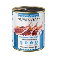 Super Rafi Mokra karma dla psa z jagnięciną i sercami indyka 800 g