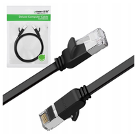 płaski kabel sieciowy ugreen nw101 z metalowymi wtyczkami, ethernet