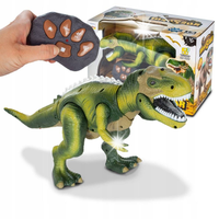 DINOZAUR Zdalnie Sterowany T-REX Zabawka Chodzi Ryczy Świeci Zestaw Baterie