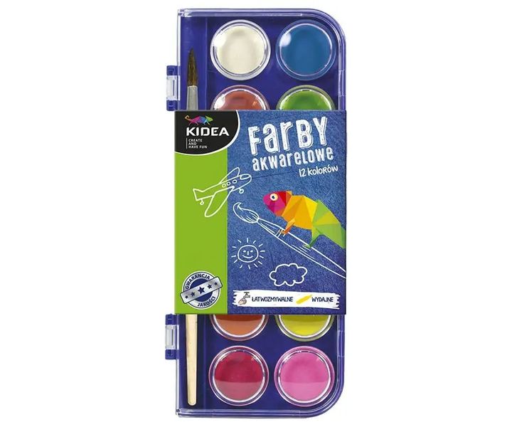 farby akwarelowe 12kol kidea 3002 zdjęcie 5