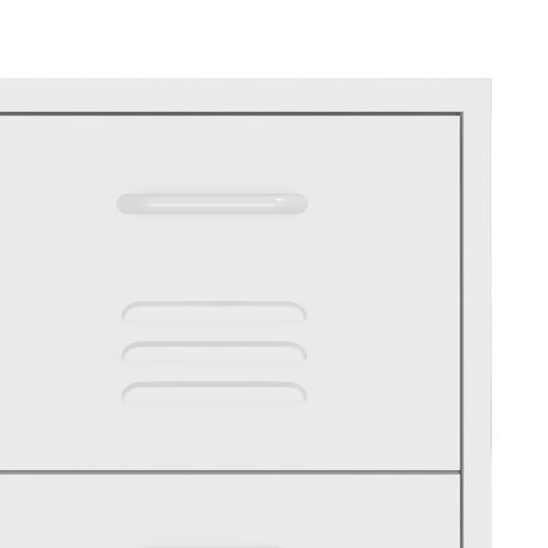 Szafka z szufladami, biała, 80x35x101,5 cm, stalowa na Arena.pl