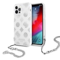 Guess GUHCP12LKSPESI iPhone 12 Pro Max 6,7" srebrny/silver hardcase Peony