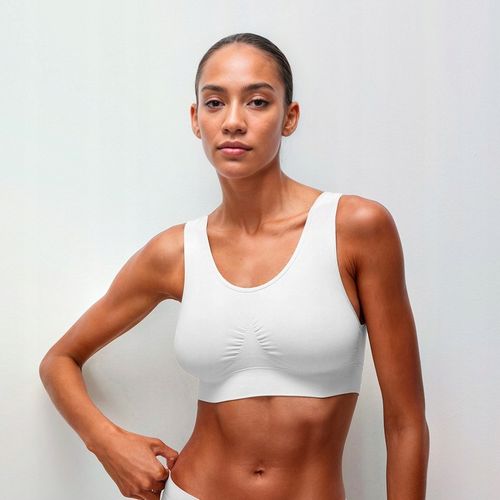 3-pak Biustonoszy Bezszwowych bez Zapięć i Fiszbin z Push-up Wkładkami, L na Arena.pl