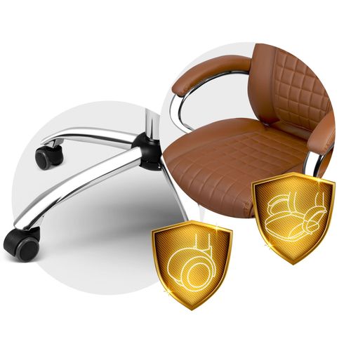 Fotel biurowy Sofotel Batory - brązowy - 240803 na Arena.pl