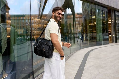 męska torba na laptopa ze skóry naturalnej - peterson na Arena.pl