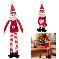 Skrzat świąteczny, dekoracja Boże Narodzenie 40 cm elf siedzący