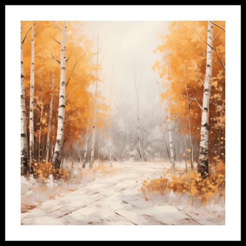 Plakat 60x60cm Jesienne Brzozy na Arena.pl