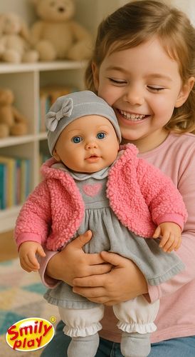 Lalka bobas mówi śpiewa uczy 2 języki interaktywna córeczka 32cm 2L+ na Arena.pl