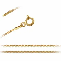 POZŁACANY DELIKATNY ŁAŃCUSZEK PANCRERKA 1MM PANCER SREBRO 42CM