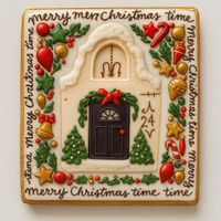 CIASTKO LUKROWANE ŚWIĄTECZNA KAMIENICA PROSTO ROZ.XL RĘCZNIE ROBIONE