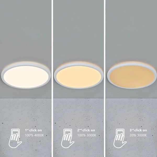 Okrągły plafon Oja 2015106101 Nordlux LED 19W ściemnialna biała zdjęcie 4