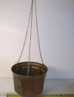 doniczka plastikowa wisząca fi 20 cm złota