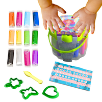 Ciastolina Lekka Plastelina 12 Kolorów Zestaw Z Foremkami Studio Paznokci