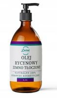 Olej Rycynowy 500 ml Nierafinowany Tłoczony na Zimno z Indii + Pompka Szkło