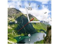 30X30CM OBRAZ ZEGAR GÓRSKIE JEZIORO TATRY OBRAZ MALOWANE