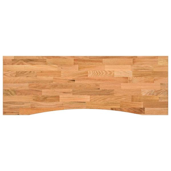 Blat biurka, jasnobrązowy, 140x50x2,5 cm, lite drewno dębowe - Arena.pl