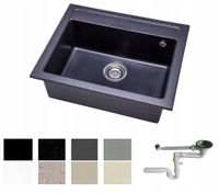 ZLEWOZMYWAK ZLEW GRANIT 8 kolorów 58x48 + SYFON