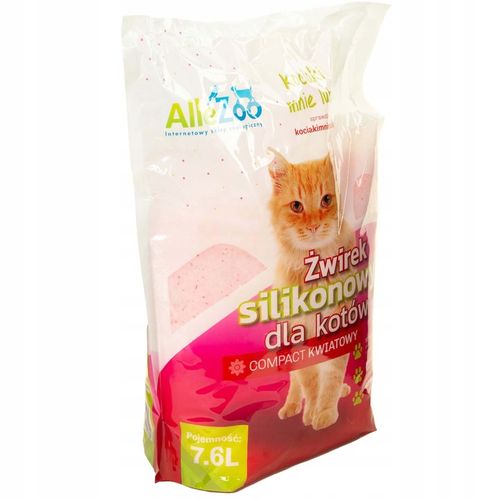 AlleZoo Żwirek Silikonowy Dla Kota Drobny Compact Kwiatowy 7,6l na Arena.pl