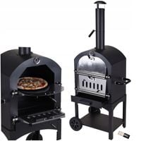 Piec do pizzy ogrodowy węglowy węgiel drzewny drewno 67x47,5x156 cm