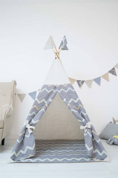 namiot tipi lniany kolorowy MAŁPISZON zdjęcie 8
